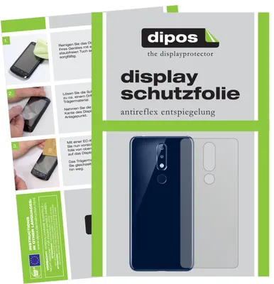 Produktbild von 6x Schutzfolie für Nokia 5.1 Plus Rückseite matt Displayschutzfolie Display