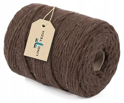 Produktbild von Linotech Baumwollschnur für Makramee Braun 3mm 100m