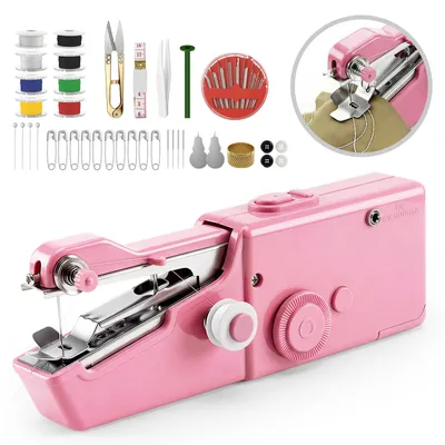Produktbild von Handnähmaschine Mini, Tragbar & Einfach zu bedienen, Elektrisch für Anfänger, Perfekt für Stoff, Kleidung & DIY Projekte