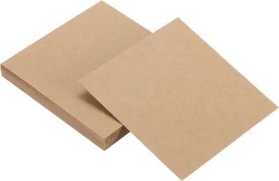 Imagen del producto de Recortes de cartulina kraft, 40 unidades, 10x10 cm, color marrón, para manualidades