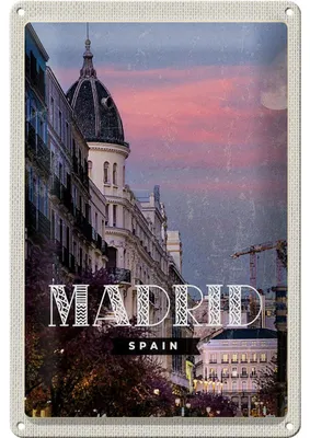 Produktbild von Blechschild Reise 20x30cm Madrid Spain Architektur Reiseziel