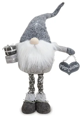 Produktbild von Weihnachtswichtel Figur 70 cm grau