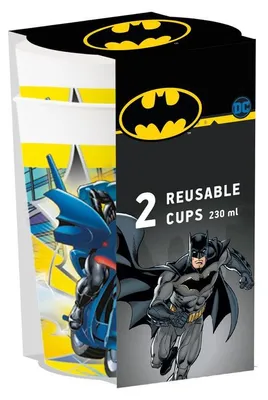 Produktbild von 2 Batman Superpower Becher wiederverwendbar 230ml