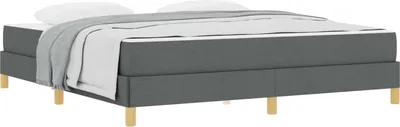 Produktbild von vidaXL Boxspringbett mit Matratze Dunkelgrau 180 x 200 cm Stoff