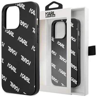 Produktbild von Karl Lagerfeld Klhcp13Spulmbk3 Iphone 13 Mini 5,4"" Hardcase Czarny/Schwarz Allover