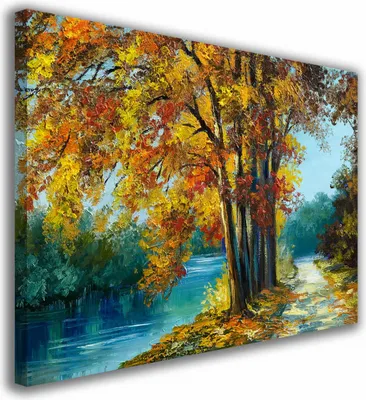 Zdjęcie produktu dla OBRAZ NA PŁÓTNIE 071 Nad rzeką 30x20cm