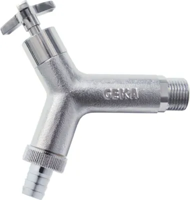 Produktbild von GEKA® plus Design-Wasserhahn Außengewinde 3/4 Zoll mit Tülle Messing verchromt