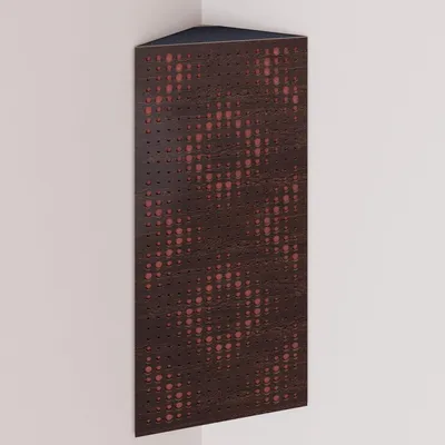 Produktbild von 2er-Pack – Schmale akustische Eck-Bassfalle mit Samtstoff | 50x23x10 cm |Reflexion - Schalldämmung | [REBAT - Wenge |Rosa]
