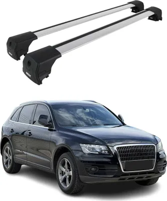 Produktbild von Dachträger Grundtäger für Audi Q5 mk1 2008-2017 75kg Aluminium Silber 2 tlg