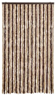 Produktbild von Moskitonetz Türvorhang - Chenille - 118x220 cm - Für Tür - Wasserdicht - Leise - Hakenbefestigung - Insektenschutz - Armeegrün