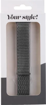 Produktbild von PETER JÄCKEL Watch Band für Apple Watch Ultra 49mm, Watch 45/44mm (Series 4-9), 42mm (Series 1-3)Nylon Dark Black (18052)