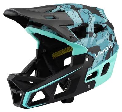 Produktbild von Vollgesichts-Mountainbikehelm für Erwachsene, Renn-Downhill-MTB-Helm für Männer/Frauen, Mountainbikehelm für Erwachsene mit Visier, über 31 Belüftungsöffnungen, Fahrradhelm