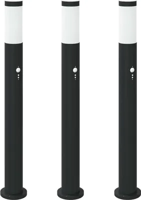 Obrázek produktu pro Světelné sloupky se senzorem 3 x 80 cm z nerezové oceli IP44