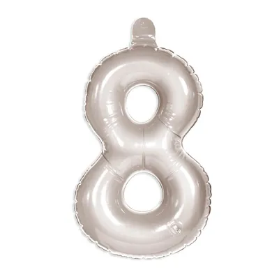 Produktbild von Figurenballon 8 Silber