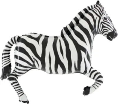Obrázok produktu pre Fóliový balónik Kôň, balónik s koňom, približne 75 x 103 cm, Zebra