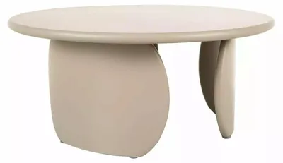 Imagen del producto de Mesa de centro FURNLUX Noemi, color beige, 80 cm. / Color principal: Beige / Dimensiones: 80 x 35 x 80 cm