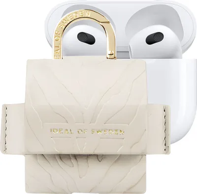Image de IDEAL OF SWEDEN, mini-étui pour AirPods 3, modèle Flo, motif zébré, beige