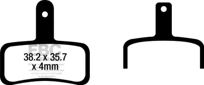 Zdjęcie produktu dla CFA695 - Klocki hamulcowe rowerowe (organiczne) EBC Brakes