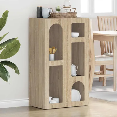 Zdjęcie produktu dla Komoda vidaXL, Sonoma, dąb, 59 x 35 x 100,5 cm, płyta wiórowa