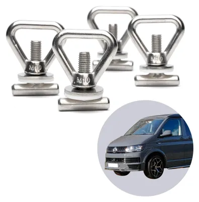 Produktbild von 040 Parts 4er Set Zurrösen Ladungssicherung VW T5 / T6 / T6.1, Multivan, California, Beach