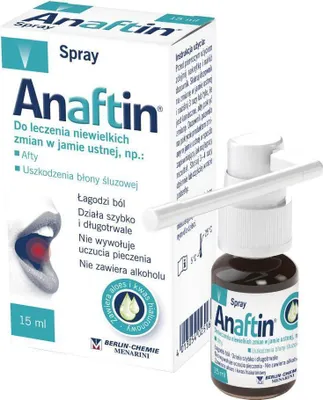 Obrázek produktu pro Ústní sprej Anaftin s ochranným účinkem, 15ml