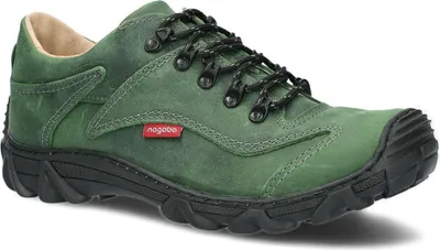 Produktbild von nagaba Wanderschuhe Herren Trekkingschuhe Herrenschuhe Echtleder, Grün, 43