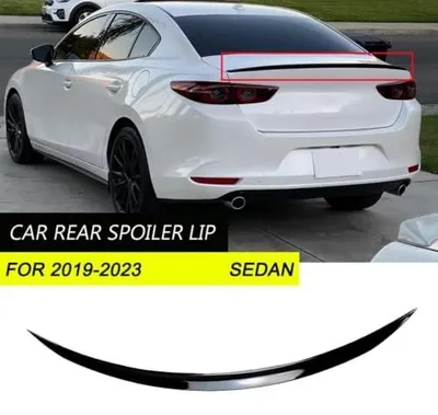 Productafbeelding van Achter Spoiler - Glanzend Zwart - Voor Mazda3 2019-2023