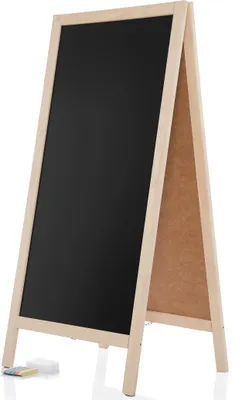 Produktbild von Kundenstopper PN Holz Tafel Aufsteller Werbetafel Holztafel Werbung 93x47cm Naturholz Werbeaufsteller