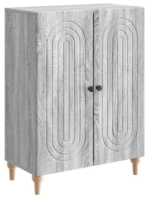 Immagine prodotto di vidaXL Credenza laterale, Sonoma grigio, 66 x 34,5 x 90 cm, realizzata in legno composito