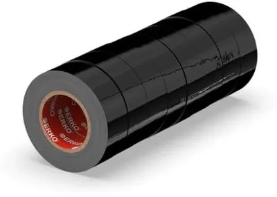 Productafbeelding van Isolatietape set 19 mm x 20 m - Flexibele PVC tape voor elektrische reparaties - 8 stuks