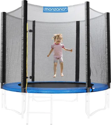 Produktbild von MONZANA® Netz Sicherheitsnetz Trampolin Ø 183 inkl. Karabinerhaken UV-beständig Außenbefestigung optimaler Schutz - Trampolinnetz Trampolinschutz