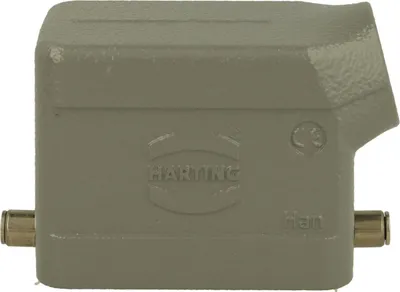 Image de Boîtier HARTING Han 10B HMC à profil bas, sortie de câble latérale 1xM20, pour 1 étrier (sur la partie inférieure) - 1 pièce
