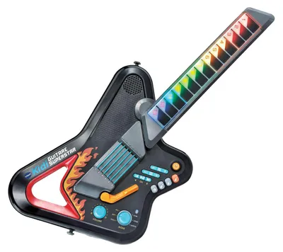 Productafbeelding van VTech Kidi Gitaar Superstar, geschikt voor kinderen vanaf 6 jaar, werkt op AA-batterijen, weegt 1,26 kg, meerkleurig