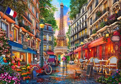 Immagine prodotto di Puzzle Bluebird Paris Street - 1000 pezzi per adulti