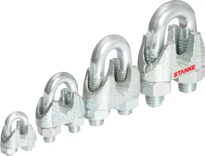 Produktbild von Seilwerk STANKE 10x Seilklemme Bügelform Größe 8 für 8 mm Drahtseile Verzinkt Seilverbinder Stahlseil