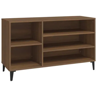 Obrázok produktu pre vidaXL Regál na topánky hnedý dubový vzhľad 102x36x60 cm odvodený výrobok z dreva