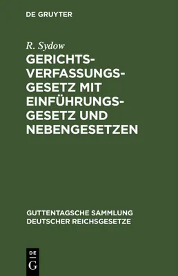 Produktbild von Gerichtsverfassungsgesetz mit Einführungsgesetz und Nebengesetzen