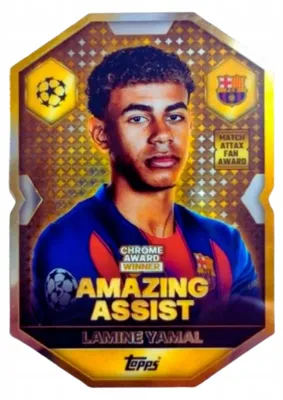 Produktbild von Match Attax 2026 Topps Chrome Award Winner Ca3 Lamine Yamal Barcelona Card