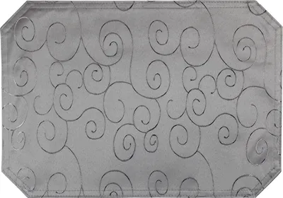 Produktbild von Tischset grau 35x50 cm Struktur damast Ornamente Platzset bügelfrei Deckchen