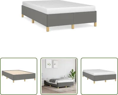 Produktbild von The Living Store Bettgestell Dunkelgrau 120x190 cm Stoff