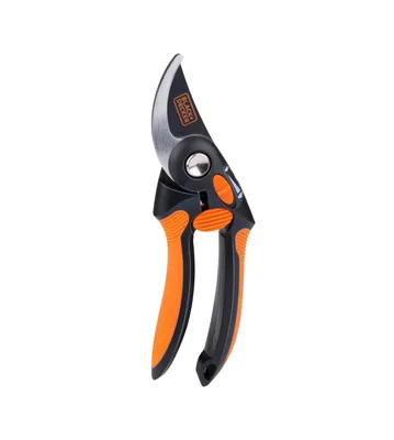 Produktbild von BLACK+DECKER Bypass Gartenschere Hochwertige Stahlklingen - Astschere Ergonomischer Griff - Baumschere Mit Schnittkapazität von 13 MM – Schwarz /Orange