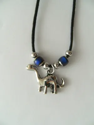 Produktbild von Kette Dinosaurier Brachiosaurus, Perlen, Stimmungskette Anhänger Modeschmuck Ketten Geschenke Schmuck Dino Tier