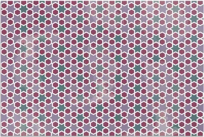 Produktbild von Stern mit Sechseck – Vinylteppich – 150x225 cm – Outdoor Teppich – Terrasse – Wetterfest – Modern