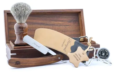 Immagine prodotto di Collezione Classica: Rasoio da barbiere in legno, con lama dritta, colore nero