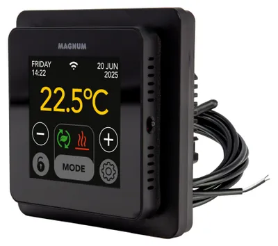 Produktbild von MRC WiFi Smart Thermostat schwarz Raumregler mit Bodenfühler für Fußbodenheizung, Elektro-Heizung, Konvektor, Tuya Smart App