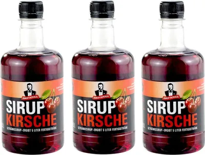 Produktbild von 3x Sirup Royale Kirsche Getränkesirup 0,5 L EW Drinks Cocktails Shakes Desserts Backen