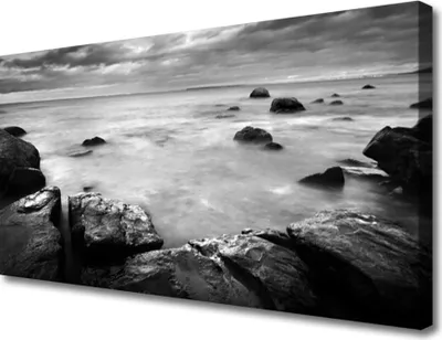 Produktbild von Tulup Leinwand-Bilder 100x50 Wandbild Canvas Kunstdruck Felsen Meer Landschaft