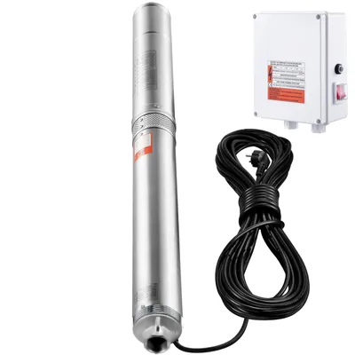 Immagine prodotto di Pompa sommergibile per pozzi profondi 2200 W SucceBuy - in acciaio inox. Potente portata di 9,8 m³/h e prevalenza di 144 m. Ideale per l'approvvigionamento idrico da pozzi profondi.