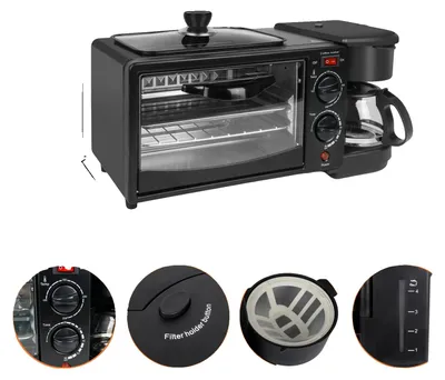 Produktbild von Frühstücksstation, Multifunktionales Kochen, Timersteuerung, schwarz