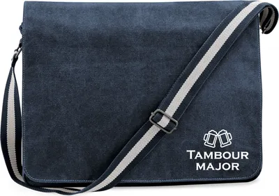 Produktbild von Huuraa Umhängetasche Tambourmajor Schützenfest 14 Liter Vintage Navy Canvas Laptoptasche Geschenkidee